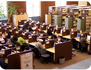 Picture, Inside Solano College Library